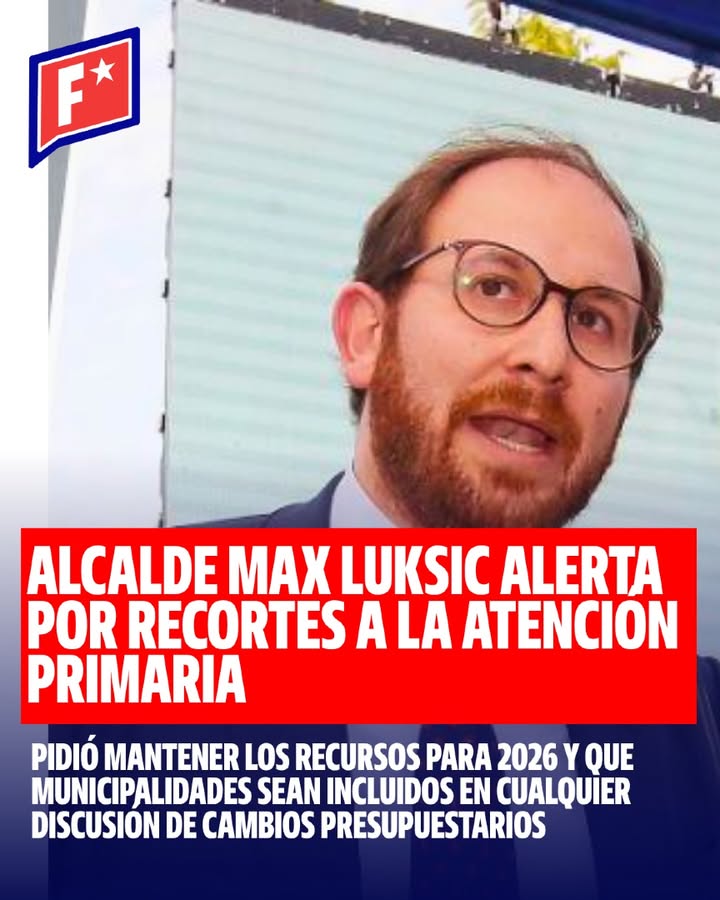 Alcalde de Huechuraba Max Luksic alerta por recortes a Atención Prima…