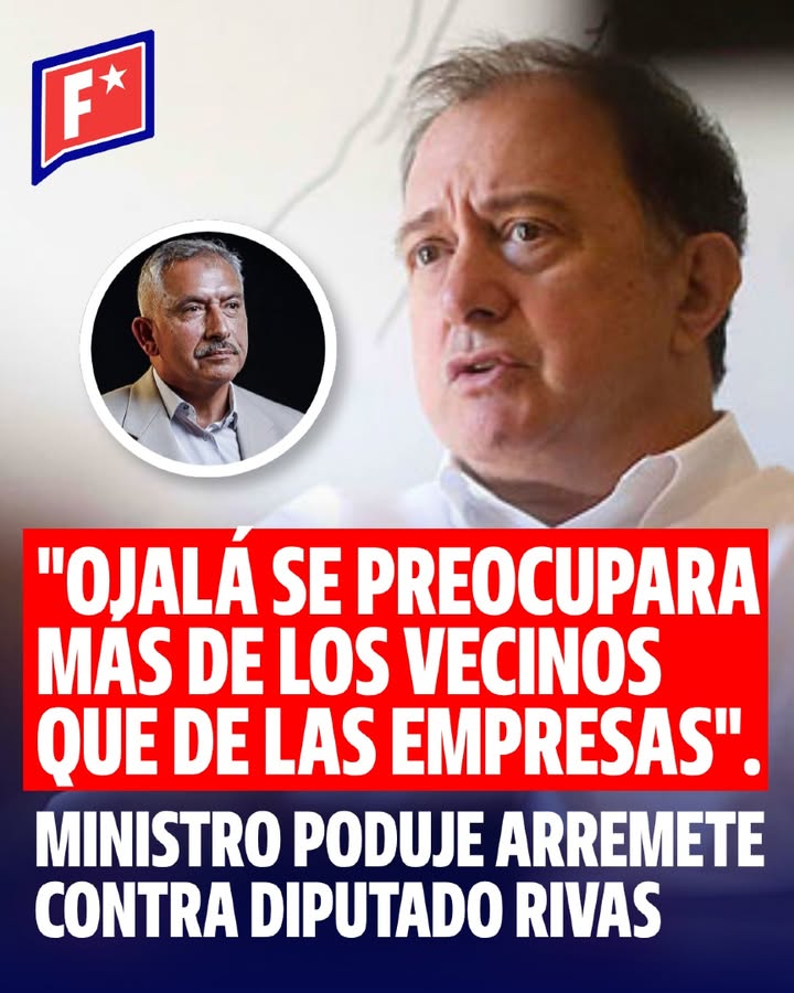 El ministro Iván Poduje fue contundente contra el diputado Rivas: “Oj…