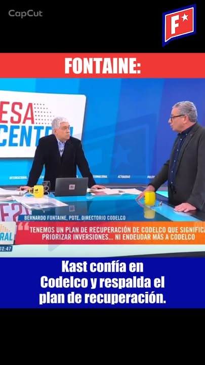 Bernardo Fontaine, presidente del directorio de Codelco, valoró la ca…