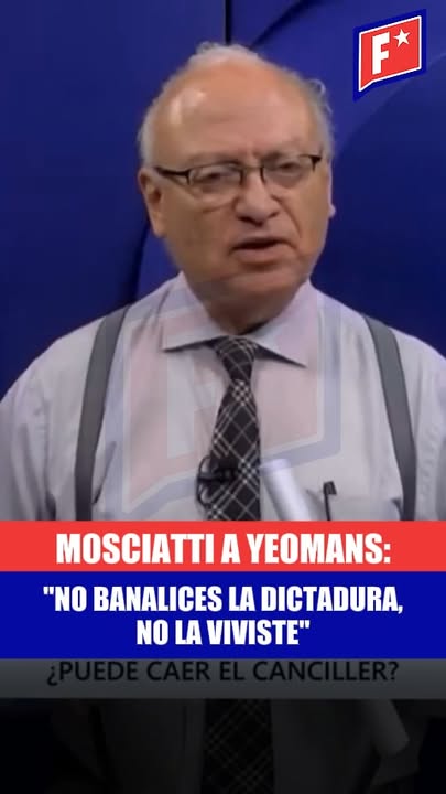 Mosciatti a Yeomans: “Solo los que vivimos la UP podemos opinar con pr…
