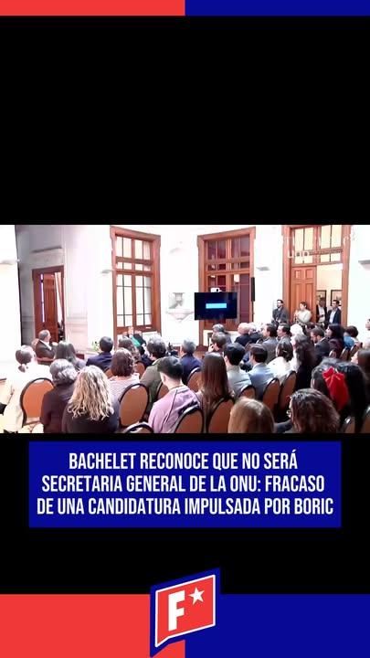 La expresidenta Michelle Bachelet reconoció que no será la próxima …