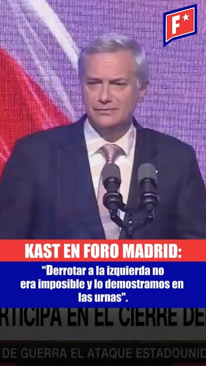 El Presidente José Antonio Kast participó en el Foro Madrid, donde s…
