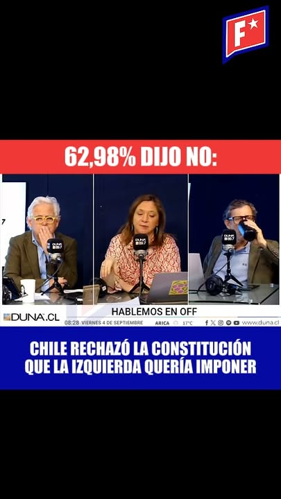 4 de septiembre de 2022. Cifra oficial: Rechazo 62,98%. Apruebo 37,02%…